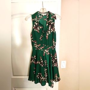 Lavender Brown Green floral dress